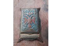 Παλιό σημειωματάριο μπρούτζινο σμάλτο δικέφαλος αετός