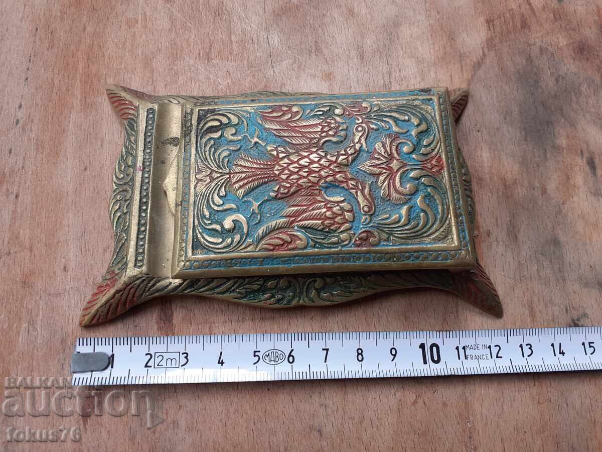 Carnet vechi pentru notițe bronz email vultur bicefal - 7