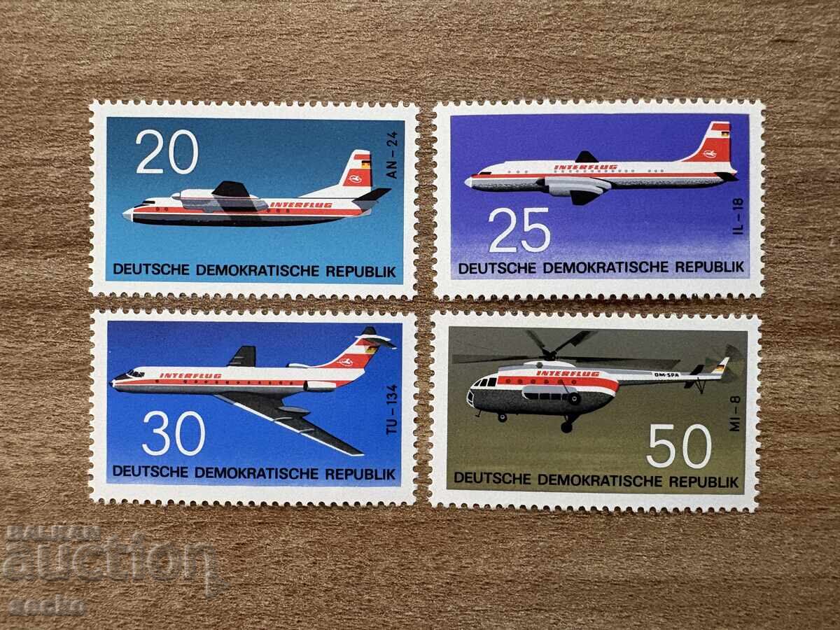 ГДР - Авиация - Самолети и хеликоптери (1969) MNH