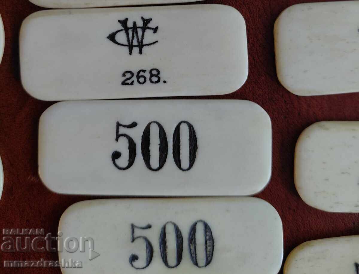 Delivery of 19th century ivory casino chips