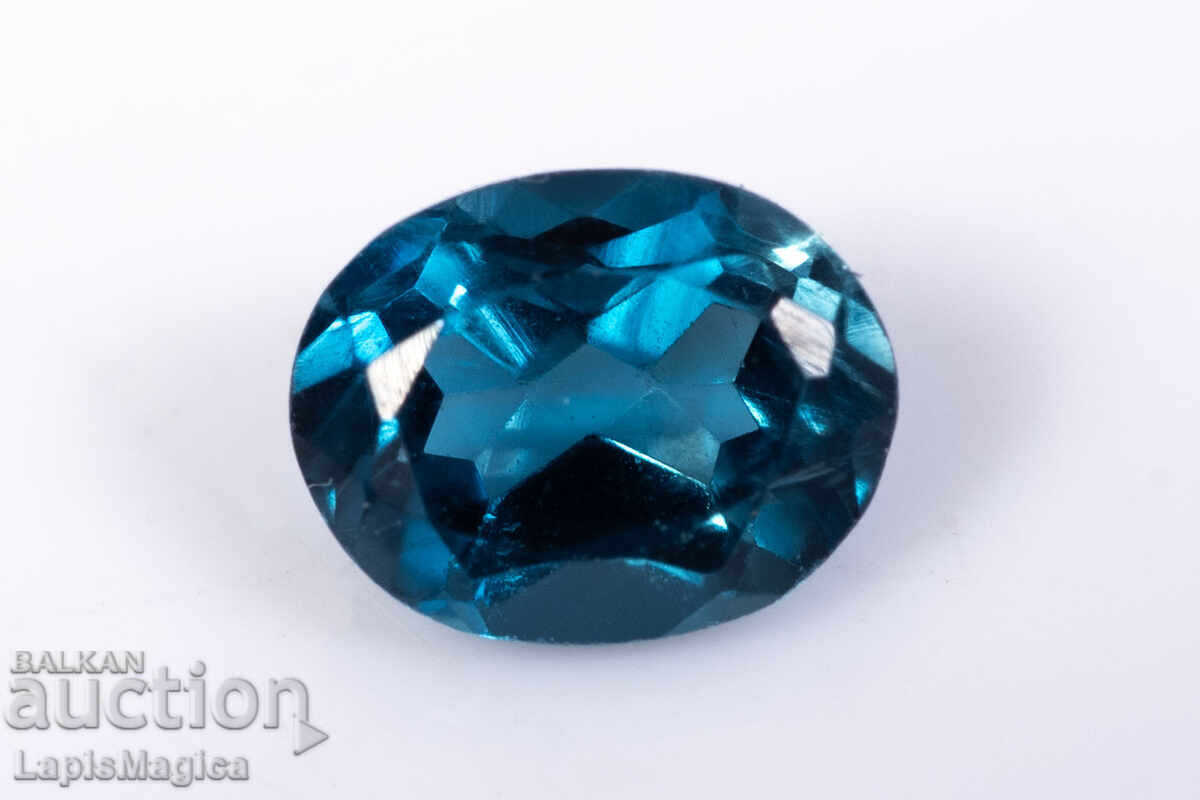 Топаз Лондонско синьо 0.46ct 5x4mm овална шлифовка