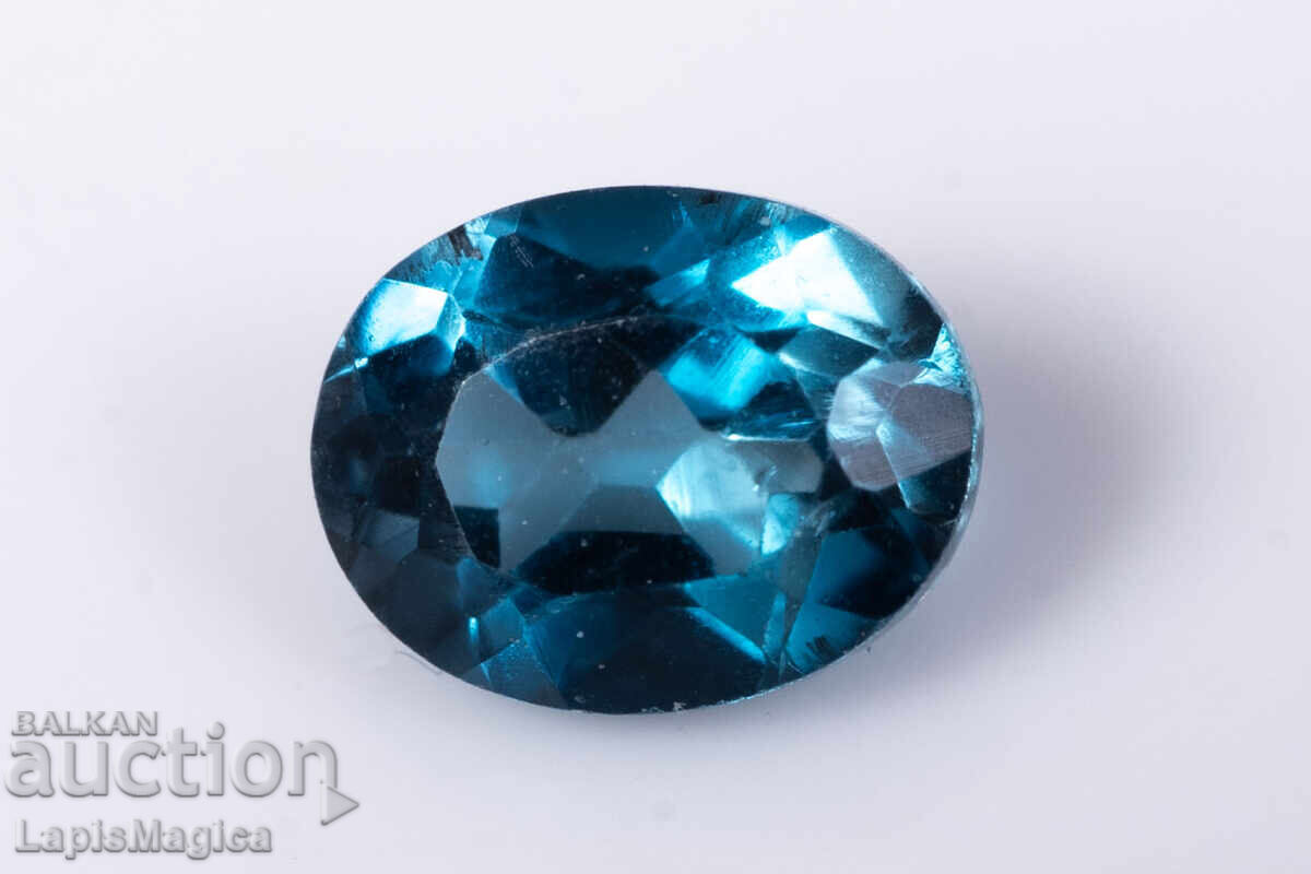 Топаз Лондонско синьо 0.43ct 5x4mm овална шлифовка
