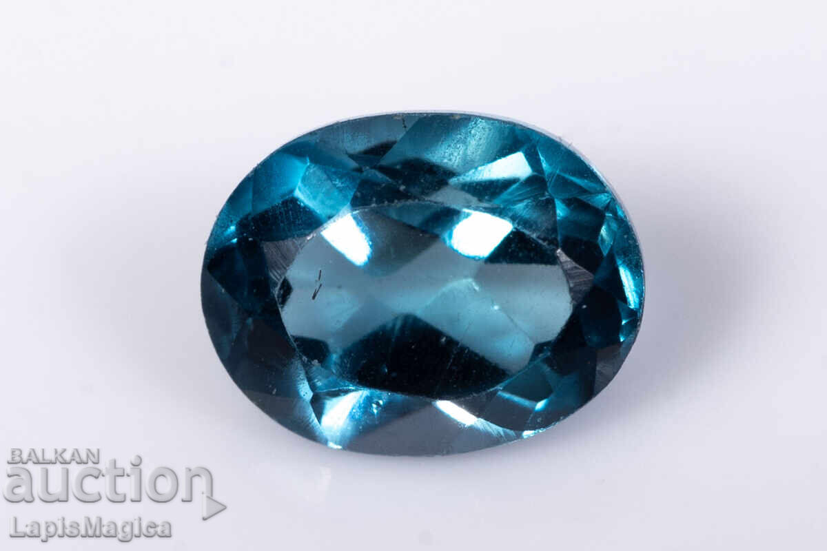 Топаз Лондонско синьо 0.44ct 5x4mm овална шлифовка