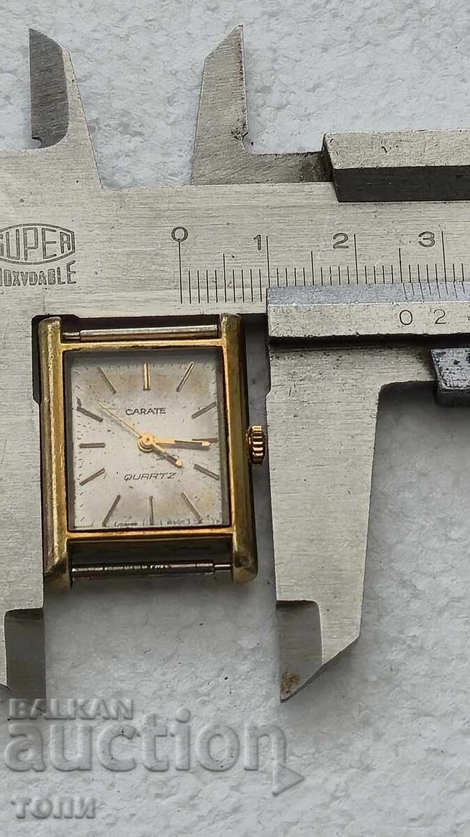 CARATE QUARTZ SWISS MADE RARE GOLD-PLATED I DON'T KNOW IF IT WORKS - 5