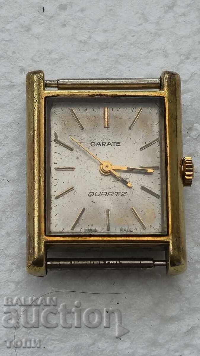 CARATE QUARTZ SWISS MADE RARE GOLD-PLATED I DON'T KNOW IF IT WORKS