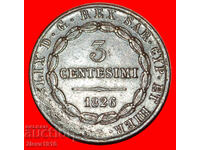 ★ EMILIA: CENTRAL ITALY ★ 3 CENTESIMOS 1826 ! RARE! CYPRUS