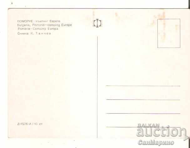 Card Bulgaria Pomorie Camping "Europe" 4* with price € 0.50 | 0.98 BGN