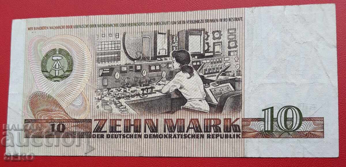 Bancnotă-Germania-RDG-10 mărci 1971 cu preț € 2.00 | 3.91 BGN