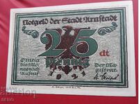 Банкнота-Германия-Тюрингия-Арнщат-25 пфенига 1921