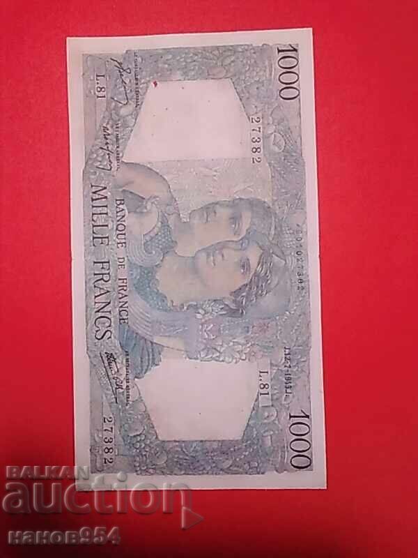 1000 φράγκα Γαλλία 1945