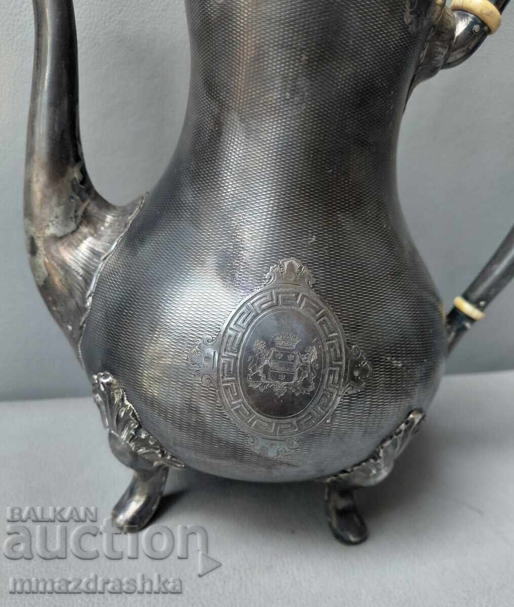 Victorian silver-plated teapot with price € 0.01 | 0.02 BGN