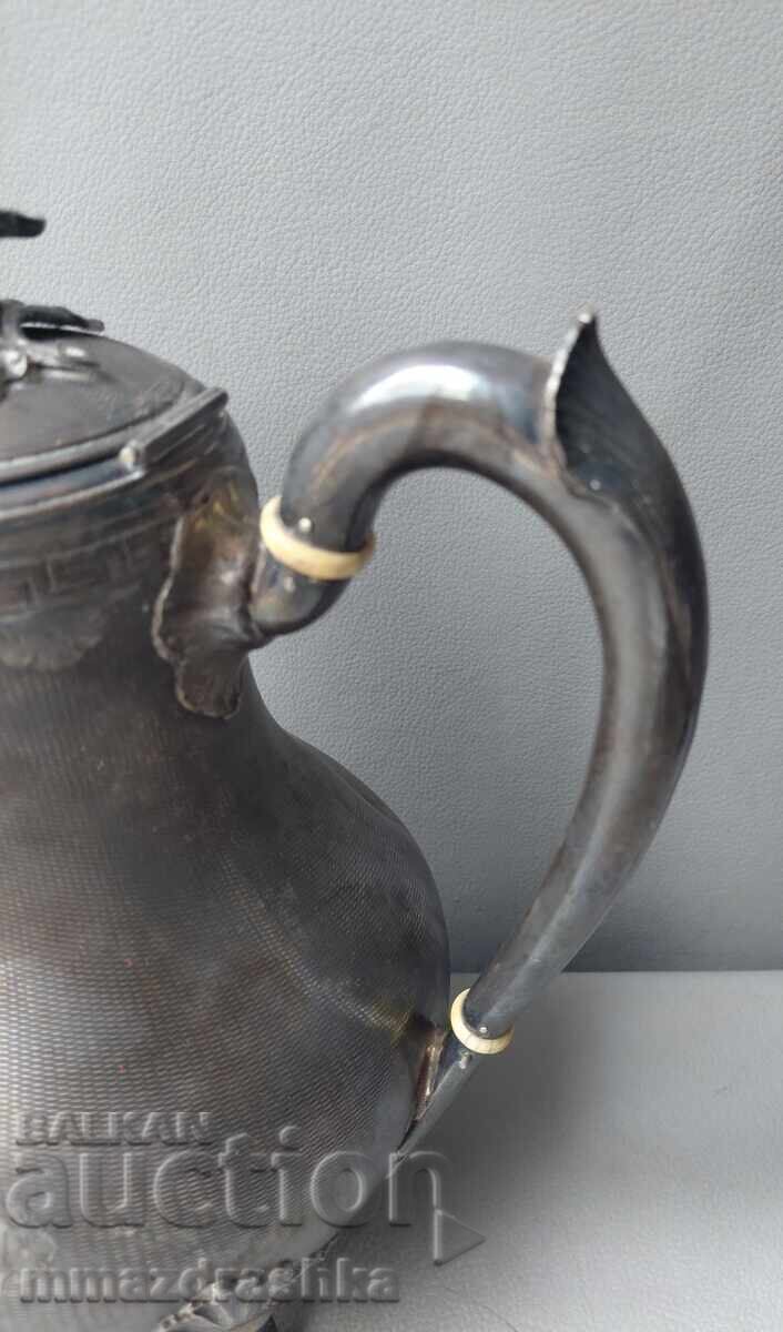 Delivery of Victorian silver-plated teapot