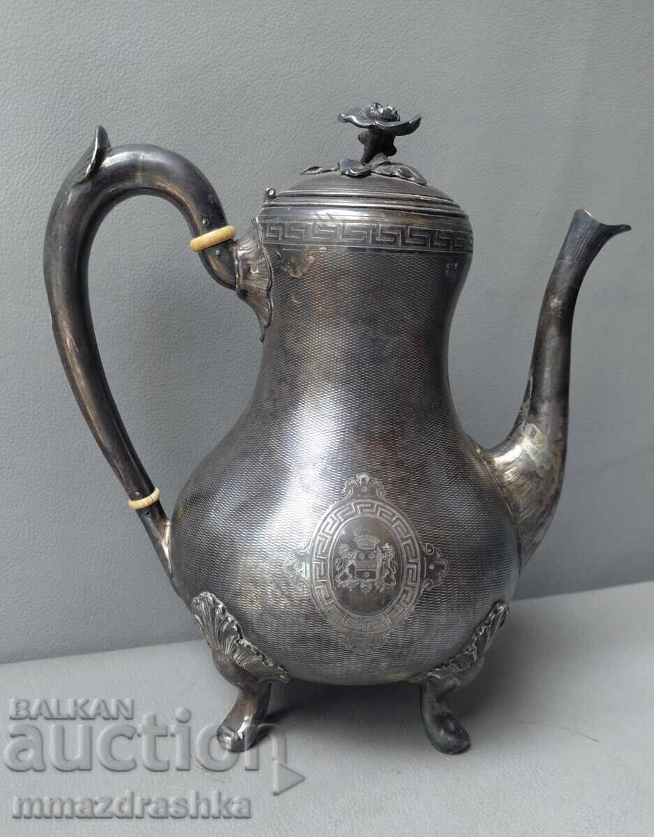 Victorian silver-plated teapot - 5