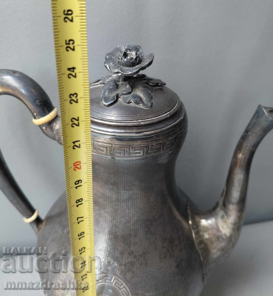 Victorian silver-plated teapot - 7
