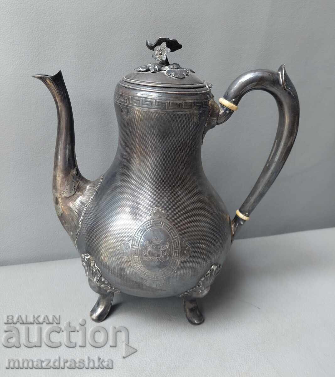Victorian silver-plated teapot