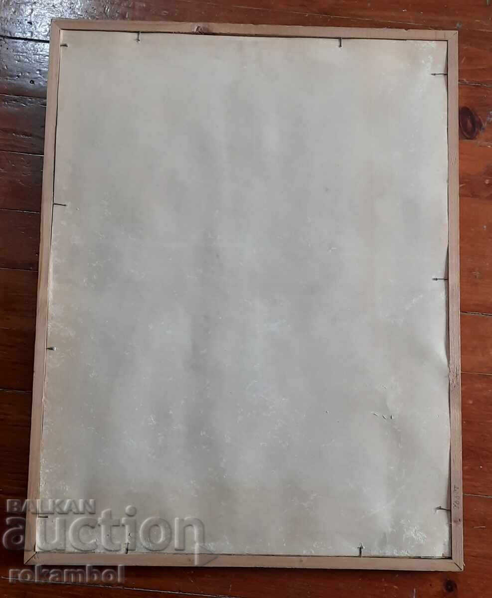 Linogravură „Păsări” de artistul Slavko Slavov - 6