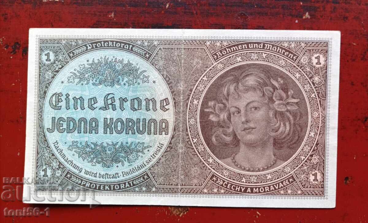Boemia și Moravia 1 coroană 1940