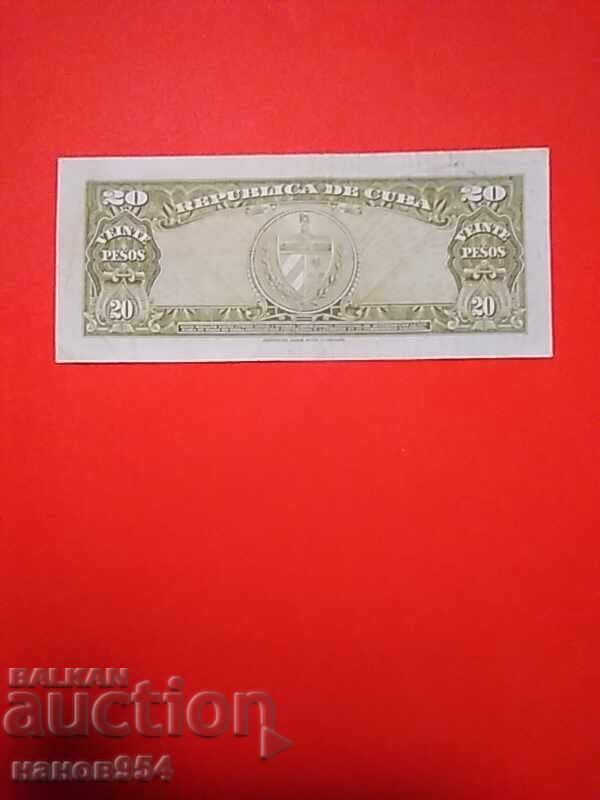 20 pesos Cuba 1960 cu preț € 25.00 | 48.90 BGN
