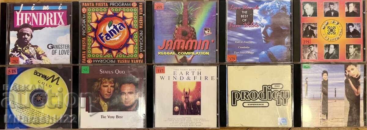 AUDIO DISCS, ORIGINAL CDs WITH MP3/CD MUSIC - 10 PCS