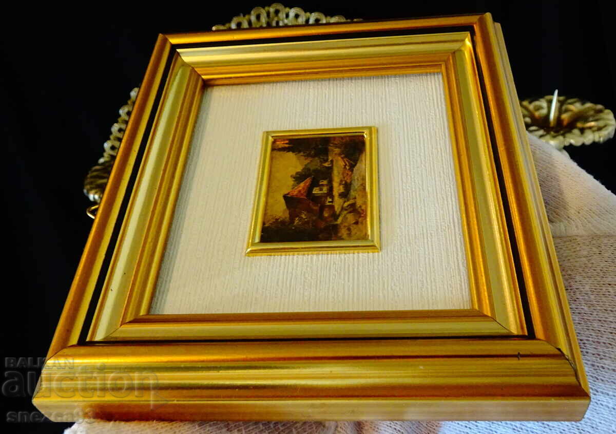 Δημοπρασία Πίνακας, λιθογραφία 960% φύλλο χρυσού, πιστοποιητικό