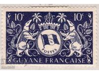 Guyana Franceză-1945-Definitive-stema coloniei, MLH