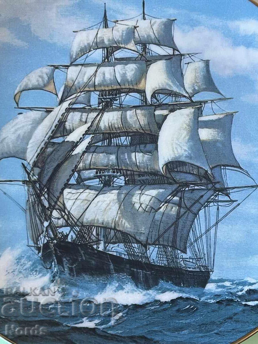 Δημοπρασία Διακοσμητικό πιάτο με πιστοποιητικό και ξύλινη βάση