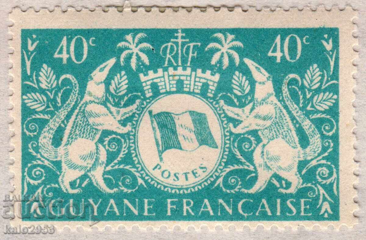 French Guiana-1945-Definitives-Colonial emblem, MLH
