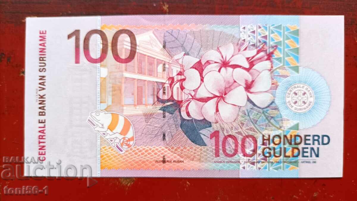 Suriname 100 Gulden 2000 UNC with price € 20.00 | 39.12 BGN