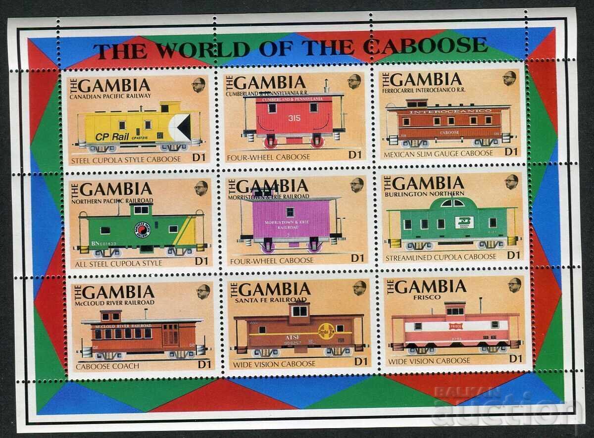 Gambia 1991 MnH - Locomotives, transport, railways