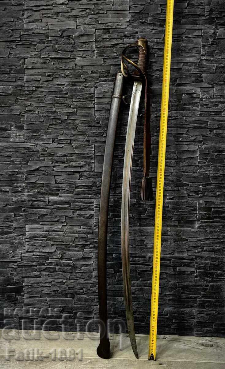 Early French cavalry combat saber sword knot scabbard with price € 950.00 | 1858.05 BGN