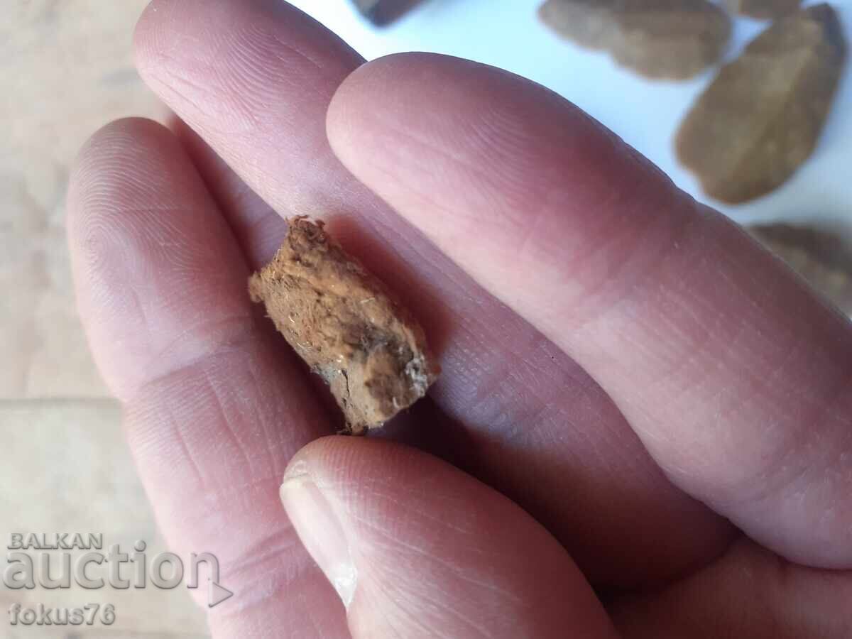 Аукцион Стар хайдушки комплект чакмак кремък кожена кесия