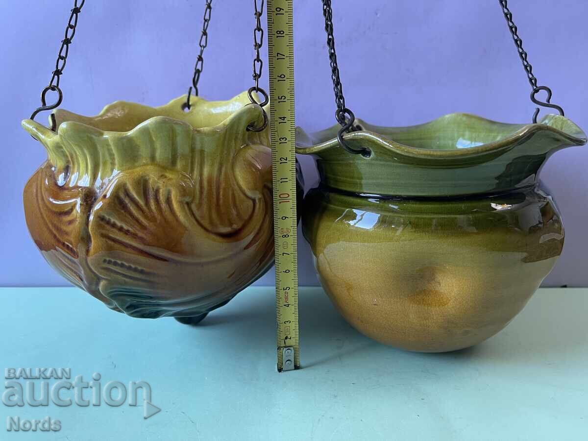 Винтидж висящи кашпи с маркировки - 5