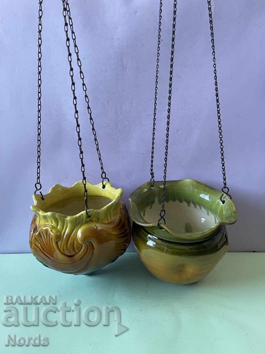 Винтидж висящи кашпи с маркировки