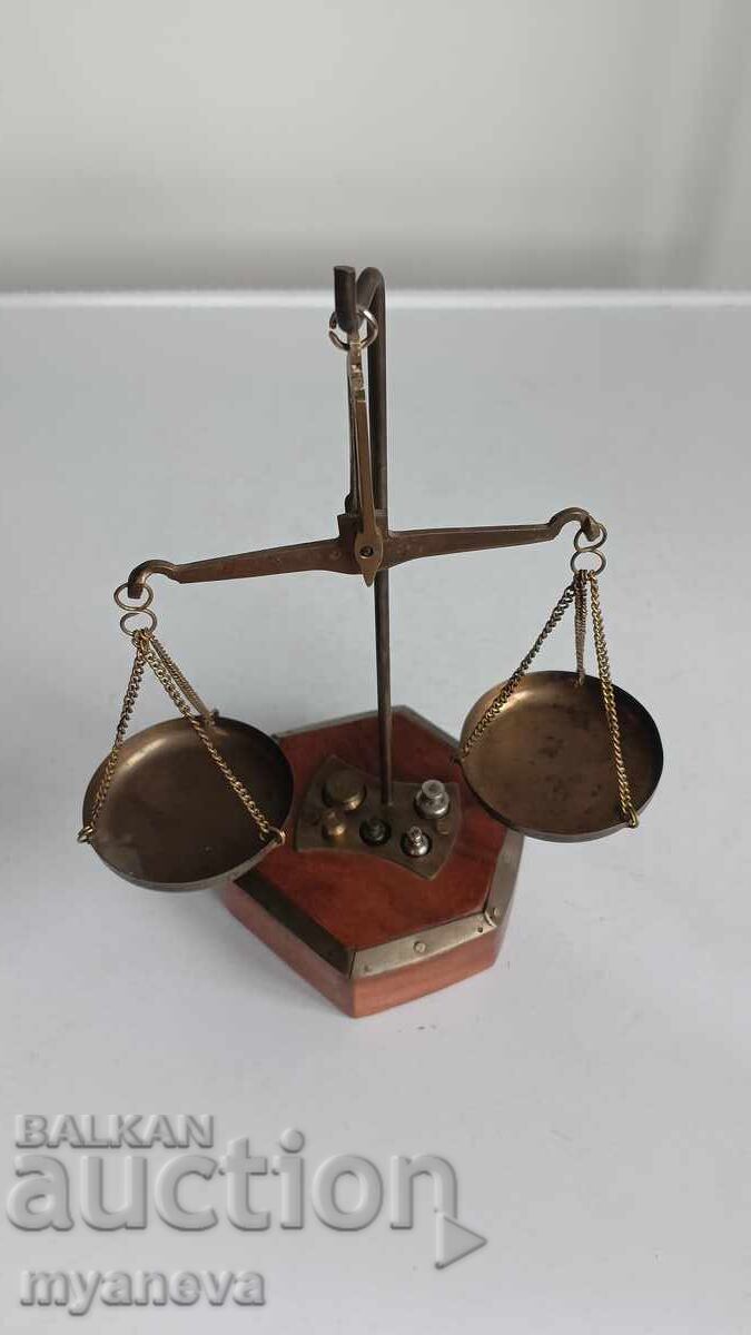 Vintage, jeweler's or apothecary scale with weights with price € 50.00 | 97.79 BGN