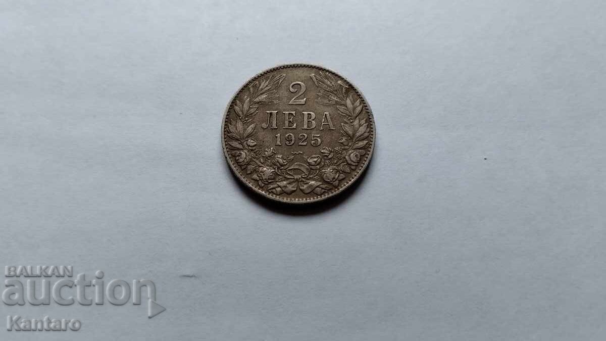 Licitație Monedă - BULGARIA - 2 BGN - 1925 - cu linie - EXCELENT