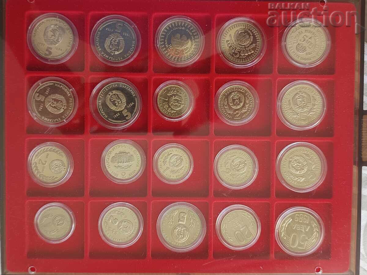 20+50 leva 1989. Lot de monede din cupru-nichel 1984