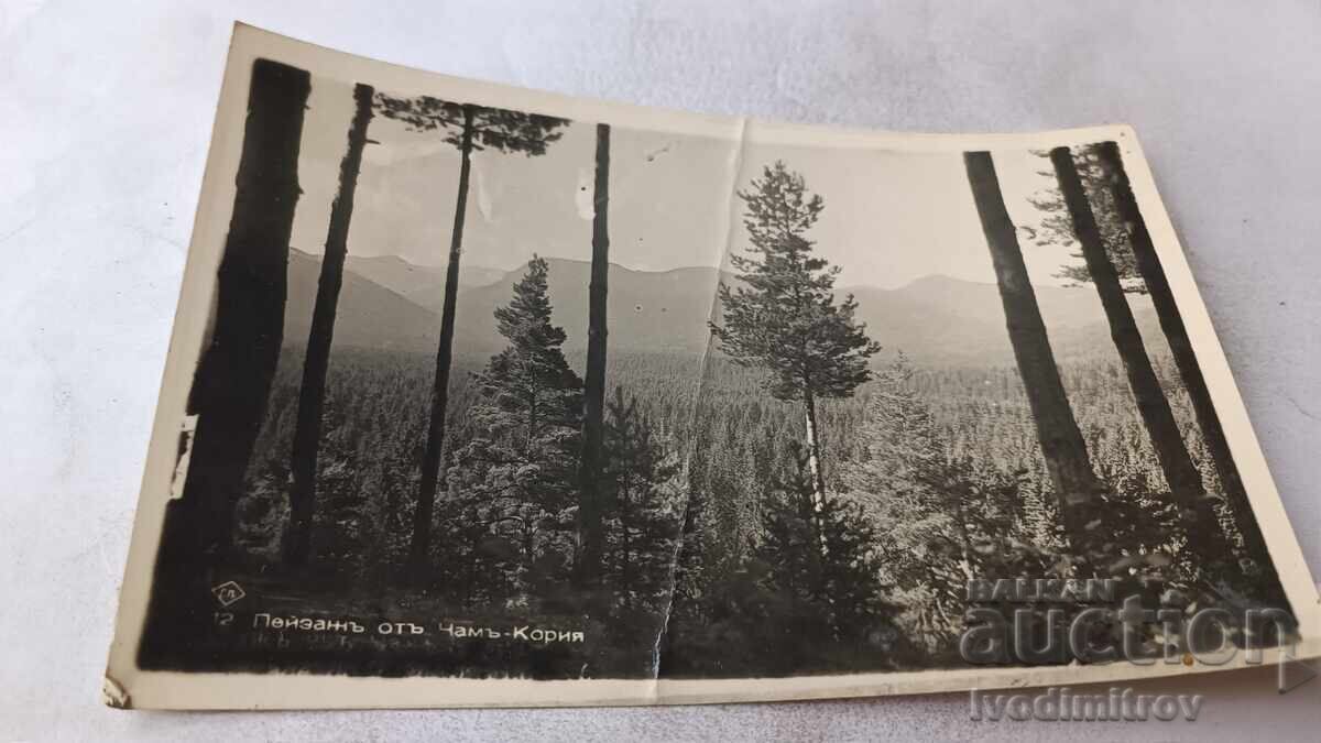 Carte poștală Peisaj din Ceam-Koria Gr. Paskov 1940