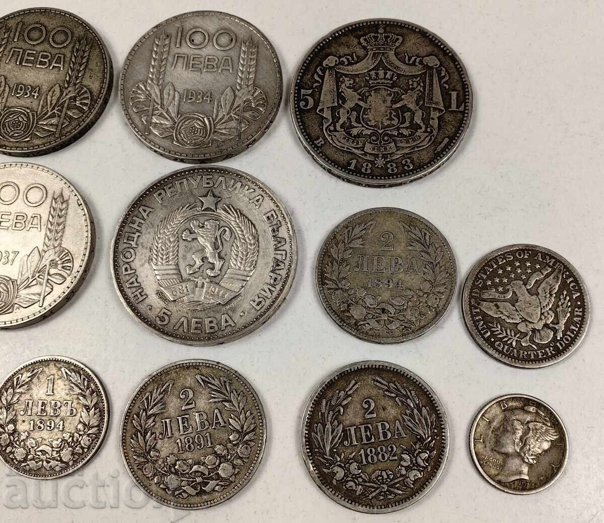 Δημοπρασία LOT SREBŬRNI MONETI SREBŬRNA MONETA SREBRO 5-DNEVEN TŬRG