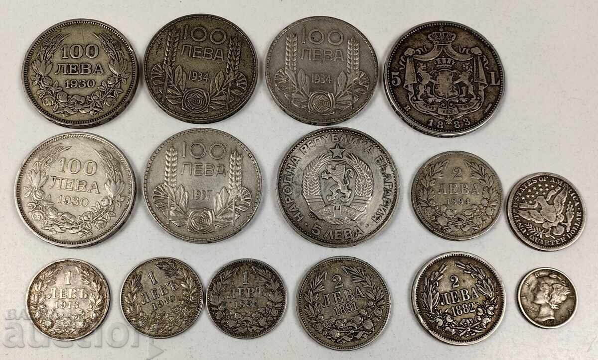 Παράδοση LOT SREBŬRNI MONETI SREBŬRNA MONETA SREBRO 5-DNEVEN TŬRG