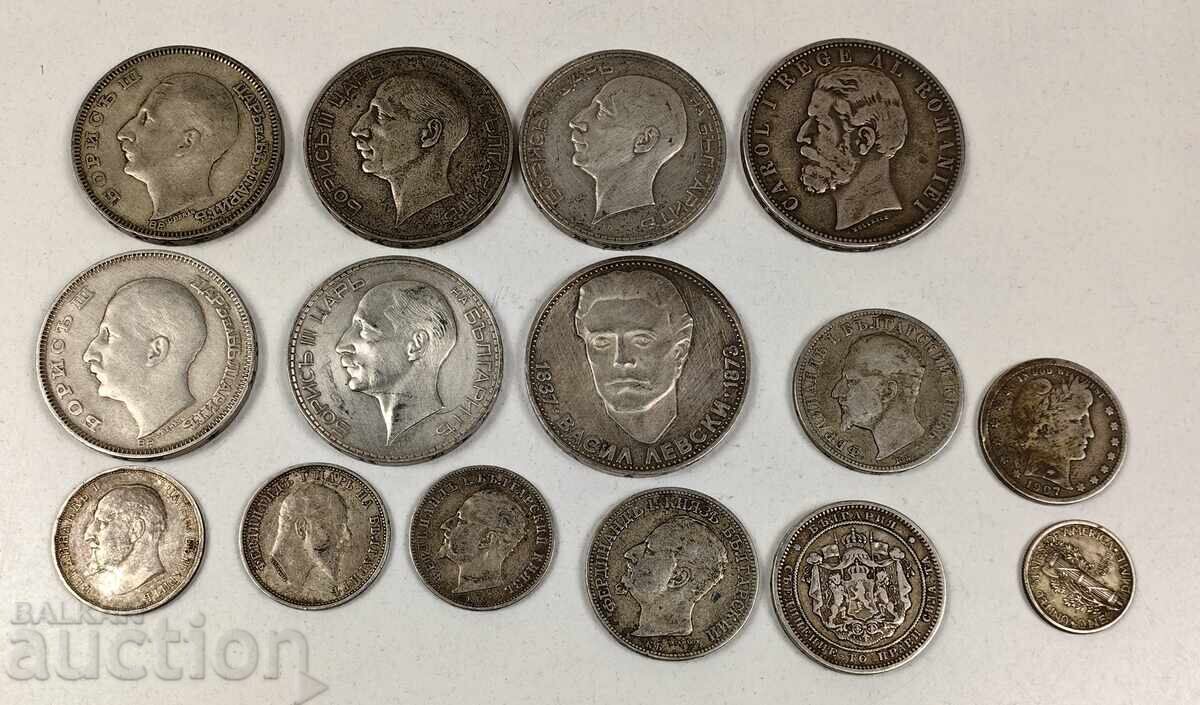 LOT SREBŬRNI MONETI SREBŬRNA MONETA SREBRO 5-DNEVEN TŬRG - 5