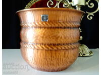 Медна ваза,шампаниера,меден съд 5 л.,етикет.