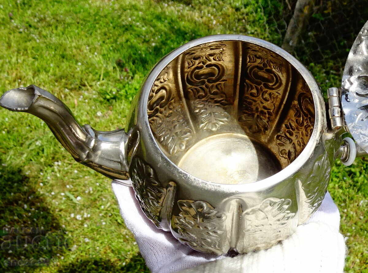 Livrarea Ceainic din cupru argintat, carafă, ornamente forjate Sheffield, ștanțat