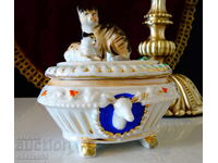 Cutie de bijuterii din porțelan Conta & Boehme, pisici, cerb