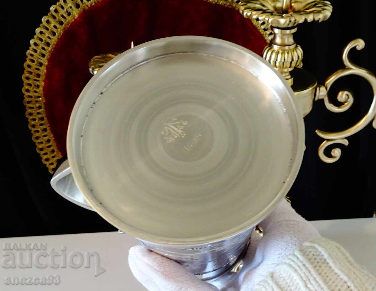 Cană de cositor 1 kg, vânătoare de mistreți cu câini - 7