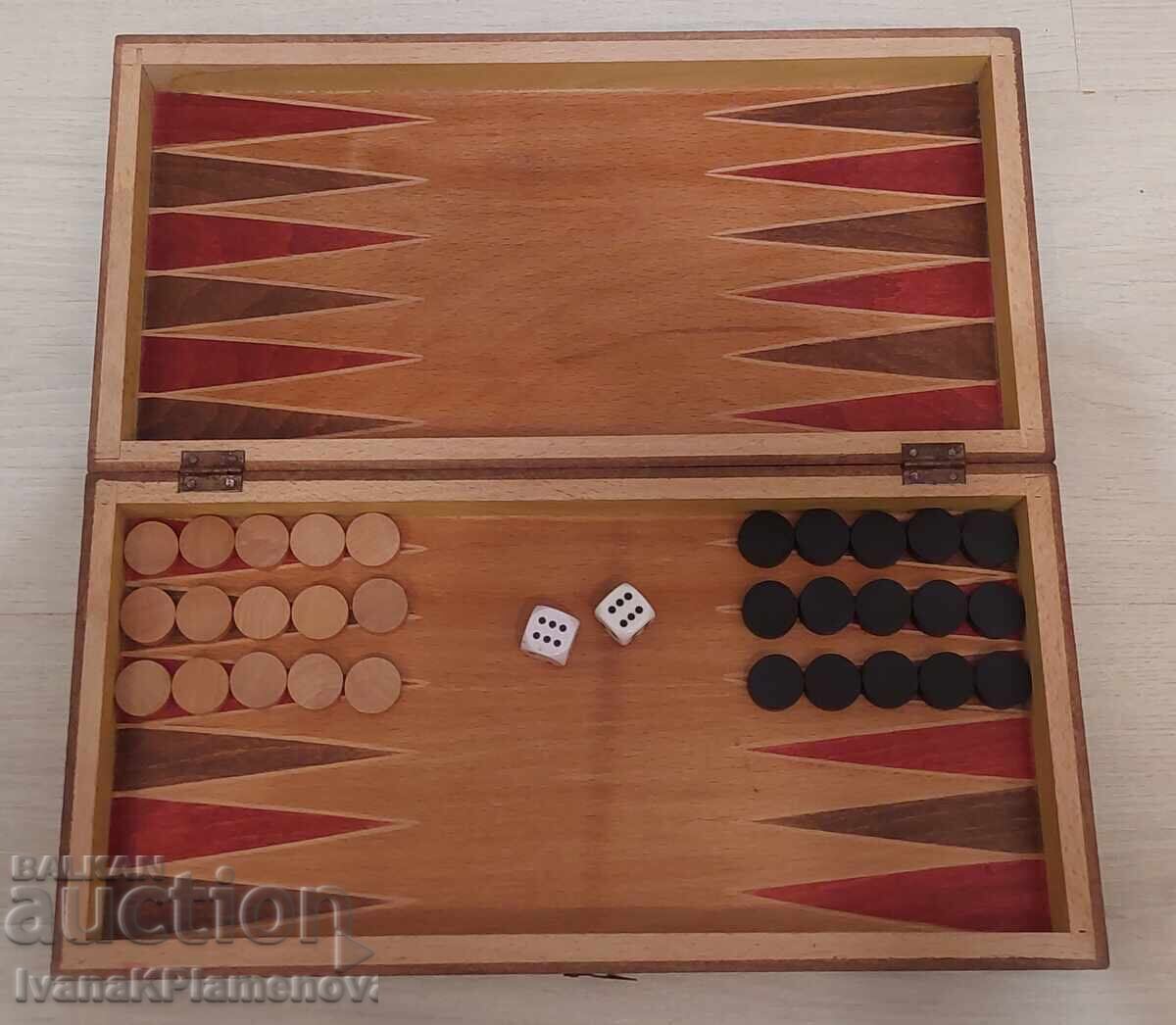 Шах и табла фигури и пулове дърво за ценители 32см - 5