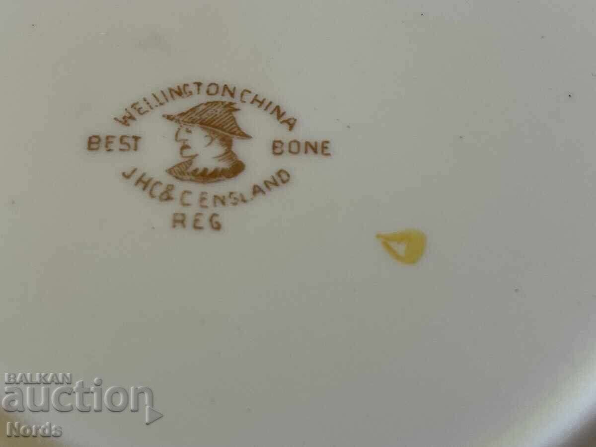 Vintage English Platter with Markings - 5