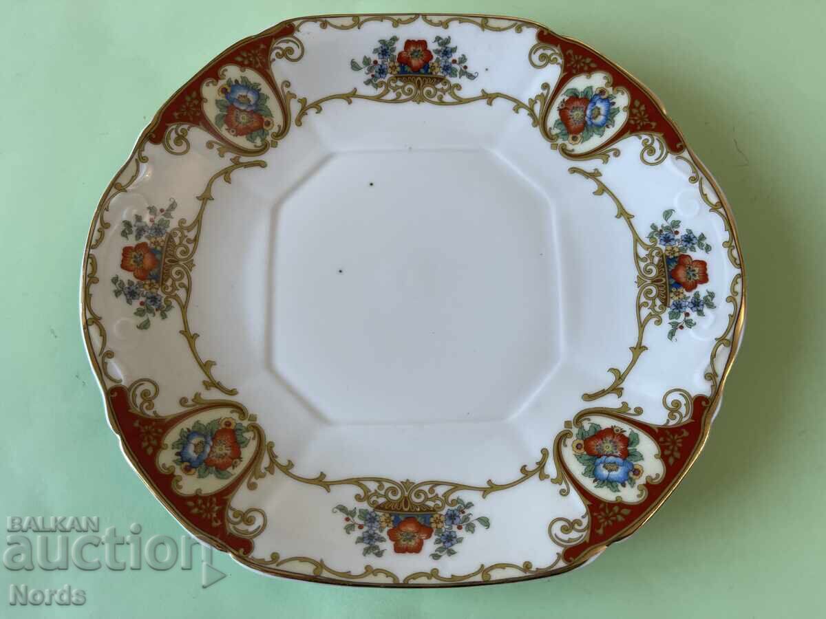 Czech porcelain platter with marking with price € 0.01 | 0.02 BGN
