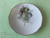 Porcelain plate with markings