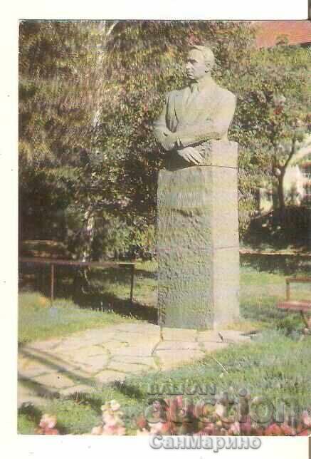 Carte poștală Bulgaria Elin Pelin Monumentul lui Elin Pelin