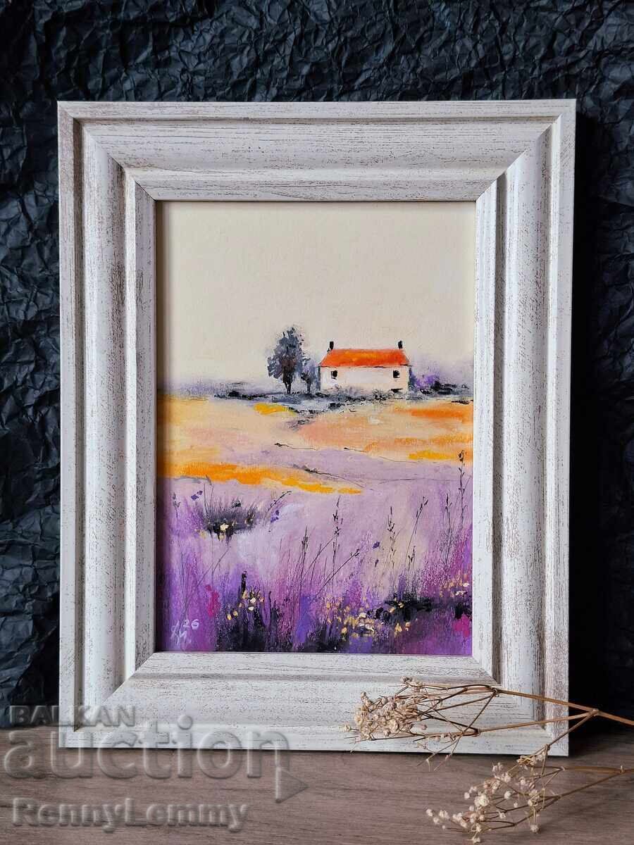 Летен ден, пастелна картина, оригинал